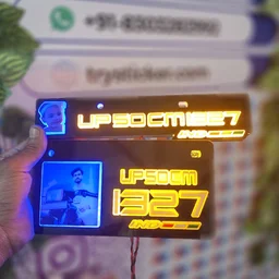 Trysticker Photo LED Lighting 3D Number Plate