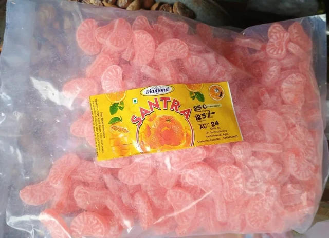 Santra Candy Santra Goli, Kampat Goli, Orange Hard Boiled Candy, Refresh Childhood Memories, Kahtti Mitthi Same Old Memories Taste. - Pack Off 1 Kg