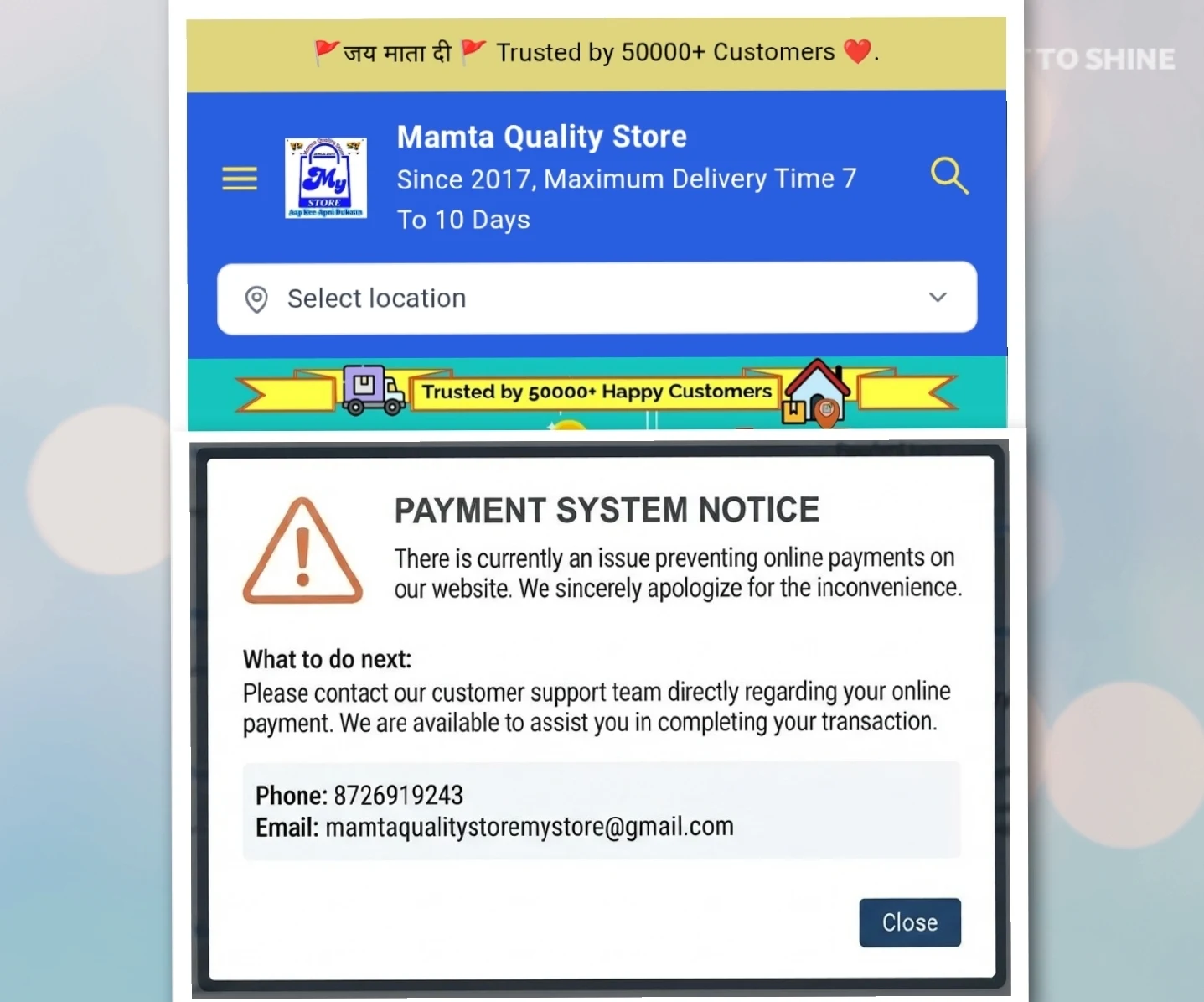 This Time Website Payment Gateway Issue 😭