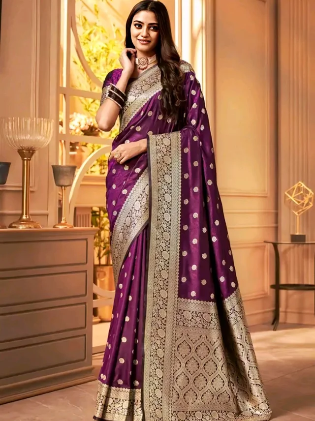 Women's Kanjivaram Soft Banarasi Silk Saree With Blouse Piece Firozi
- Free Size, Green