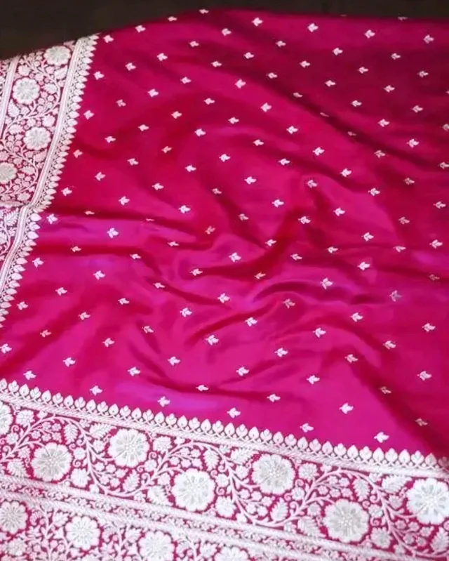 New latest banarsi silver satan with imbrodery work - Free Size