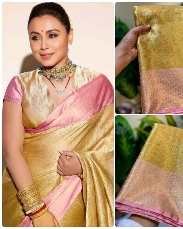 ✨ Rani Mukerji–Inspired Premium Kanjivaram Tissue Silk Saree ✨