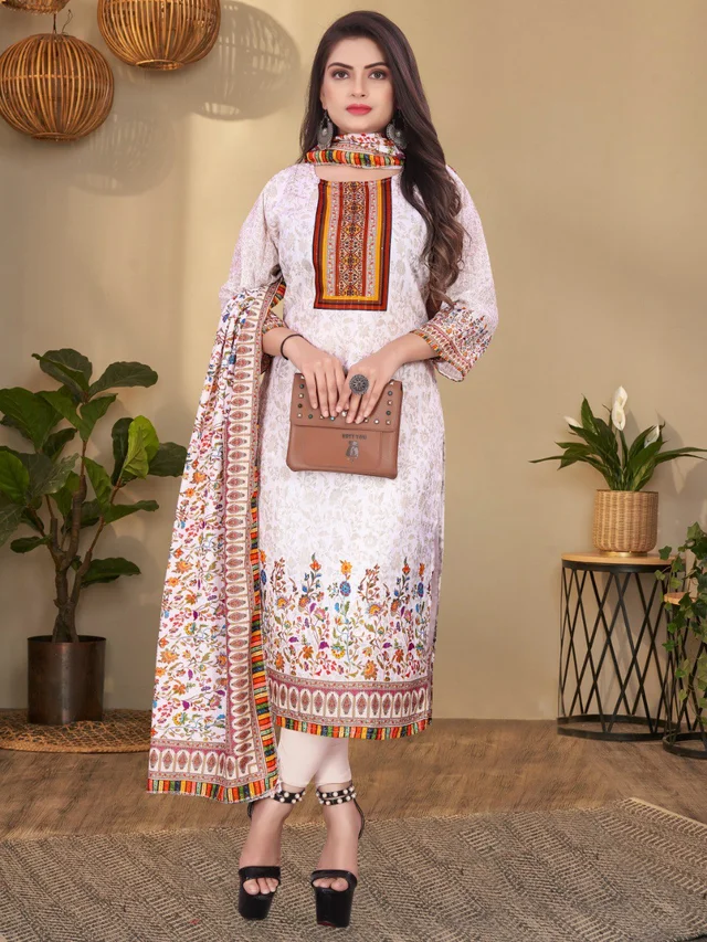 Dark Colour Digital Print Hit Kurti & Dupata ,Pant - L