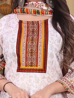 Dark Colour Digital Print Hit Kurti & Dupata ,Pant - L