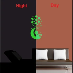 Shopnav Green Decorative Radium Wall Sticker - Finished OutPut Size: 18X39cm, 0.12, Green