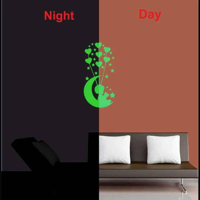 Shopnav Green Decorative Radium Wall Sticker - Finished OutPut Size: 18X39cm, 0.12, Green