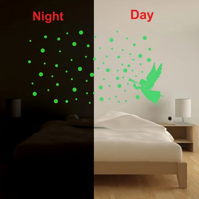 Shopnav Green Decorative Radium Wall Sticker - Finished OutPut Size: 53X39cm, 0.12, Green