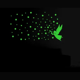 Shopnav Green Decorative Radium Wall Sticker - Finished OutPut Size: 53X39cm, 0.12, Green