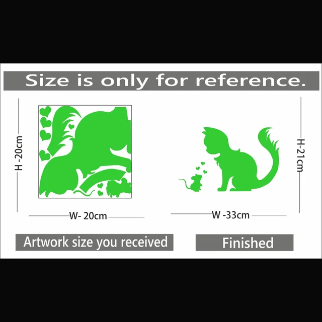 Shopnav Green Decorative Radium Wall Sticker - Finished OutPut Size: 33X21cm, 0.12, Green