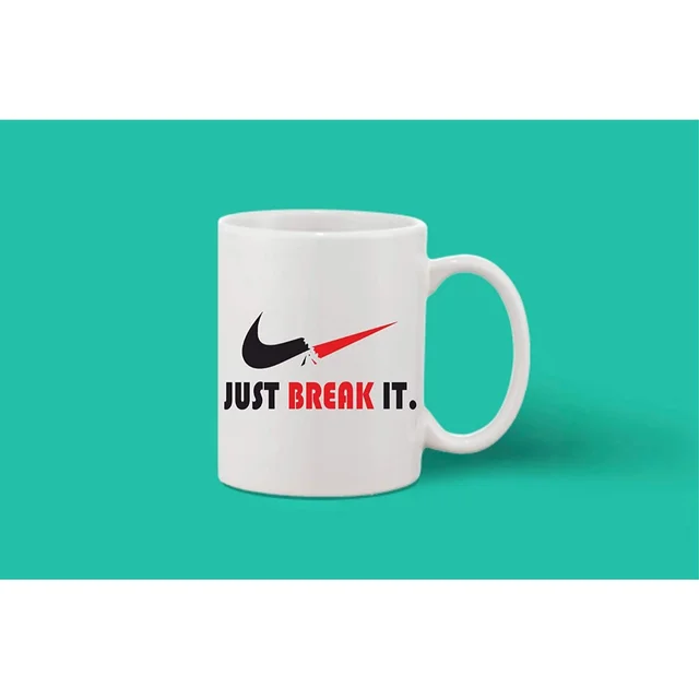 Printed Ceramic Coffee Mug - 1 Pieces, White, 11oz - 11 Oz, 0.44, White