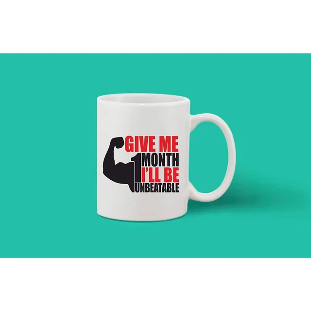 Printed Ceramic Coffee Mug - 1 Pieces, White, 11oz - 11 Oz, 0.44, White