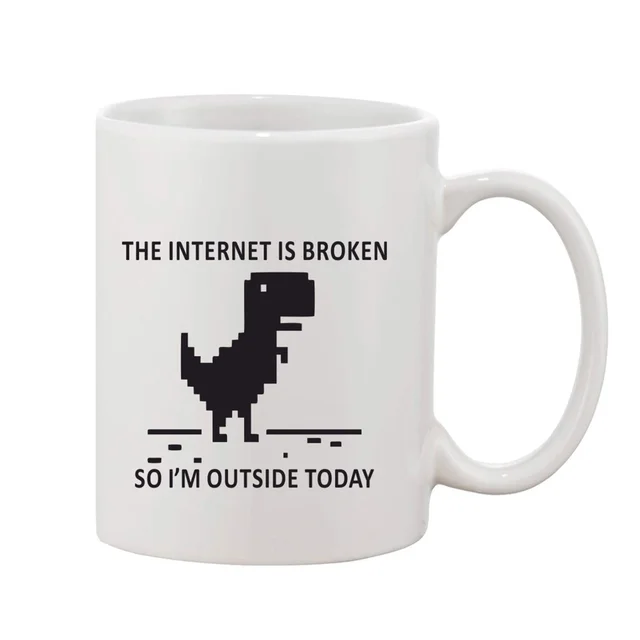 Printed Ceramic Coffee Mug - 1 Pieces, White, 11oz - 11 Oz, 0.44, White