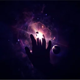 Shopnav One Plus 6 Right Hand in space Mobile case cover - Purple, 0.25, Paranormal