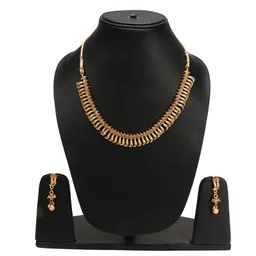Shopnav Stylish Gold Plated Necklace Set - Gold