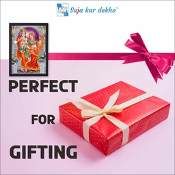 SAJA KAR DEKHO RADHA KRISHNA PHOTO High Quality Weather Resistant HD Wall Frame | 18 x 12 inch | - 18 X 12 inch
