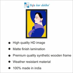 SAJA KAR DEKHO LADIES WITH HATS IDEAS ART PAINTING High Quality Weather Resistant HD Wall Frame | 18 x 12 inch | - 18 X 12 inch