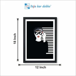 SAJA KAR DEKHO Nutcase Cool Sexy Digital High Quality Weather Resistant HD Wall Frame | 18 x 12 inch | - 18 X 12 inch