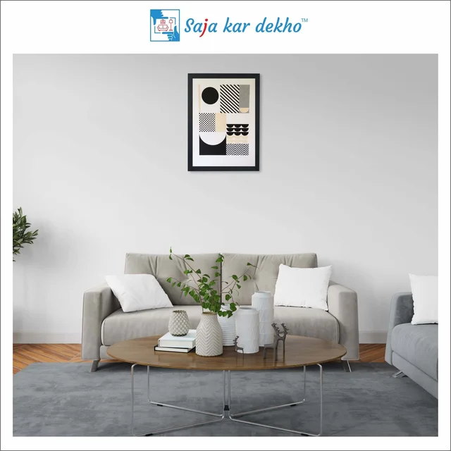 SAJA KAR DEKHO Suzanne Atonally Abstract High Quality Weather Resistant HD Wall Frame | 18 x 12 inch | - 18 X 12 inch