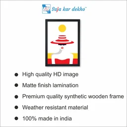 SAJA KAR DEKHO Splendid Pales Boutique High Quality Weather Resistant HD Wall Frame | 18 x 12 inch | - 18 X 12 inch