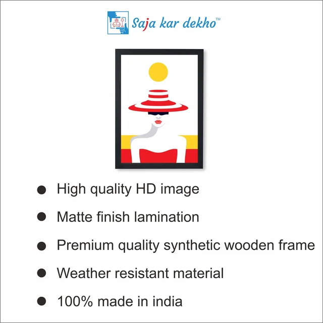 SAJA KAR DEKHO Splendid Pales Boutique High Quality Weather Resistant HD Wall Frame | 18 x 12 inch | - 18 X 12 inch