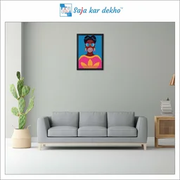 SAJA KAR DEKHO Cartoon Character Pictures Art High Quality Weather Resistant HD Wall Frame | 18 x 12 inch | - 18 x 12 inch
