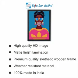 SAJA KAR DEKHO Cartoon Character Pictures Art High Quality Weather Resistant HD Wall Frame | 18 x 12 inch | - 18 x 12 inch