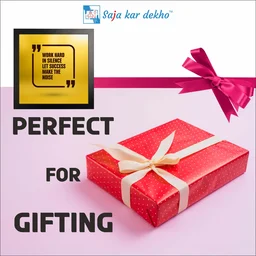 SAJA KAR DEKHO Work Hard In Silence Let Success Make The Noise Motivation Quotes High Quality Weather Resistant HD Wall Frame | 12 x 12 inch | - 12 X 12 inch