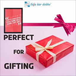 SAJA KAR DEKHO Don't Look Back You Are Not Going That Way Motivation Quotes High Quality Weather Resistant HD Wall Frame | 18 x 12 inch | - 18 X 12 inch