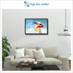 SAJA KAR DEKHO Don't Say I Wish Say I Will Motivation Quotes High Quality Weather Resistant HD Wall Frame | 18 x 12 inch | - 18 X 12 inch