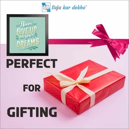 SAJA KAR DEKHO Never Give Up On Your Dreams Motivation Quotes High Quality Weather Resistant HD Wall Frame | 12 x 12 inch | - 12 X 12 inch