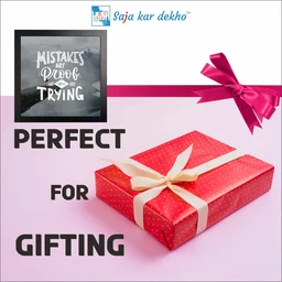 SAJA KAR DEKHO Mistake Are Proof That You Are Tying Motivation Quotes High Quality Weather Resistant HD Wall Frame | 12 x 12 inch | - 12 X 12 inch