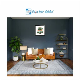 SAJA KAR DEKHO Don't Stop Until You're Proud Motivation Quotes High Quality Weather Resistant HD Wall Frame | 12 x 12 inch | - 12 X 12 inch
