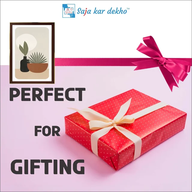 SAJA KAR DEKHO Nature Abstract Pot Plants Bundle High Quality Weather Resistant HD Wall Frame | 18 x 12 inch | - 18 X 12 inch