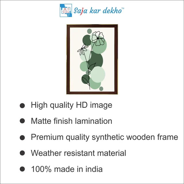 SAJA KAR DEKHO Flower Art High Quality Weather Resistant HD Wall Frame | 18 x 12 inch | - 18 X 12 inch