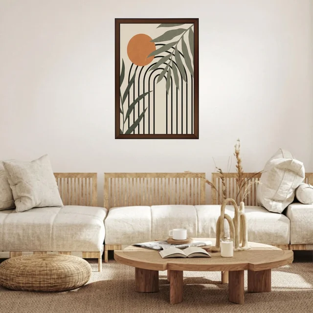 SAJA KAR DEKHO The Leaves High Quality Weather Resistant HD Wall Frame | 18 x 12 inch | - 18 X 12 inch