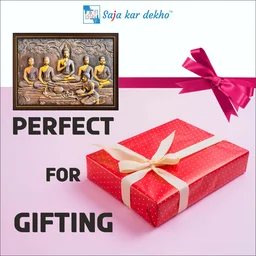SAJA KAR DEKHO Lord Buddha High Quality Weather Resistant HD Wall Frame | 12 x 18 inch | - 12 X 18 inch