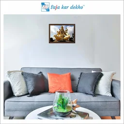 SAJA KAR DEKHO Mahadev (ॐ नमः शिवाय) High Quality Weather Resistant HD Wall Frame | 12 x 18 inch | - 12 X 18 inch