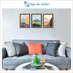 SAJA KAR DEKHO Colorful Mountain High Quality Weather Resistant HD Wall Frame | 18 x 12 inch | - 18 X 12 inch