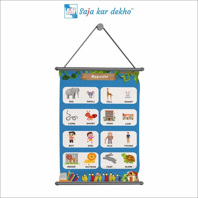saja kar dekho OPPOSITE Wall Handing Poster For Kids | OPPOSITE With Picture High Quality Weather Resistant HD Wall Poster | 30 x 48 inch | - 30 x 48 inch