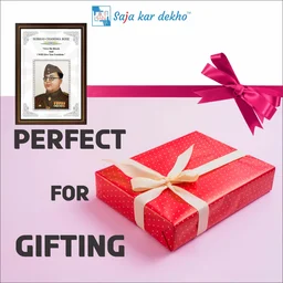 SAJA KAR DEKHO Subhas Chandra Bose Motivational Thought High Quality Weather Resistant HD Wall Frame | 18 x 12 inch | - 18 X 12 INCH