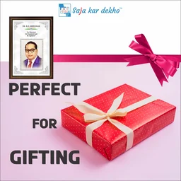 SAJA KAR DEKHO Dr. B.R. Ambedkar Motivational Thought High Quality Weather Resistant HD Wall Frame | 18 x 12 inch | - 18 X 12 INCH