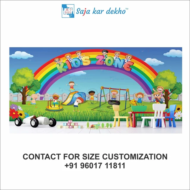 Saja kar dekho Wall Handing Wallpaper For Pre School | Picture High Quality Weather Resistant HD Wall Paper | 5 x 10 ft | - 5 x 10 ft