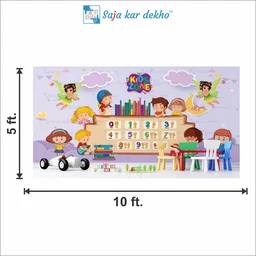 Saja kar dekhoq Wall Handing Wallpaper For Pre School | Picture High Quality Weather Resistant HD Wall Paper | 5 x 10 ft | - 5 x 12 ft