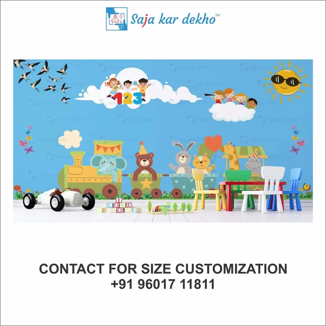 Saja kar dekho Wall Handing Wallpaper For Pre School | Picture High Quality Weather Resistant HD Wall Paper | 5 x 10 ft | - 5 x 10 ft