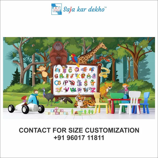 Saja kar dekho Wall Handing Wallpaper For Pre School | Picture High Quality Weather Resistant HD Wall Paper | 5 x 10 ft | - 5 x 10 ft
