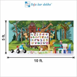 Saja kar dekho Wall Handing Wallpaper For Pre School | Picture High Quality Weather Resistant HD Wall Paper | 5 x 10 ft | - 5 x 10 ft