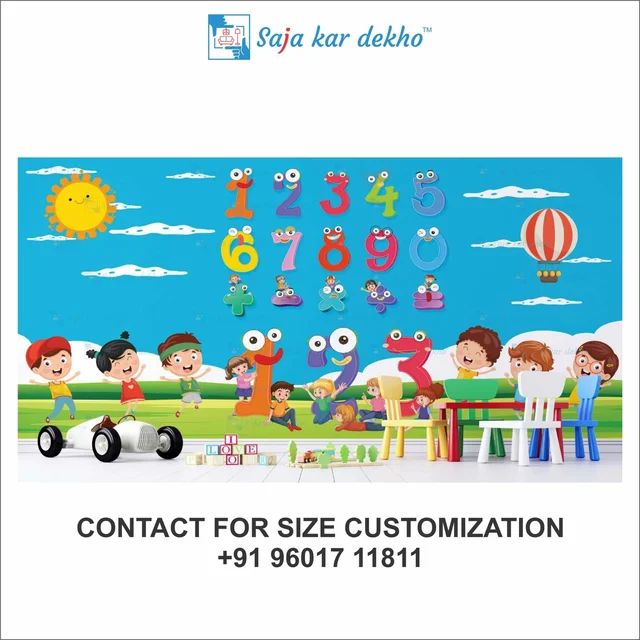 Saja kar dekho Wall Handing Wallpaper For Pre School | Picture High Quality Weather Resistant HD Wall Paper | 5 x 10 ft | - 5 x 10 ft