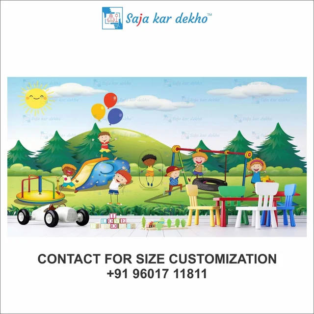 Wall Handing Wallpaper For Pre School | Picture High Quality Weather Resistant HD Wall Paper | 5 x 10 ft |