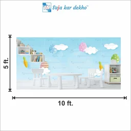 Saja kar dekho Wall Handing Wallpaper For Pre School | Picture High Quality Weather Resistant HD Wall Paper | 5 x 10 ft | - 5 x 10 ft