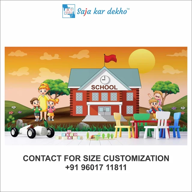 Saja kar dekho Wall Handing Wallpaper For Pre School | Picture High Quality Weather Resistant HD Wall Paper | 5 x 10 ft | - 5 x 10 ft